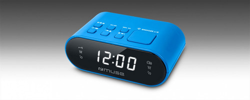 Muse Dual Alarm Clock Radio PLL M-10 BL