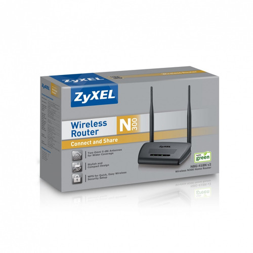 Zyxel Wireless Home Router WLAN N300 4x100Mbps, 2x 5dBi antenna