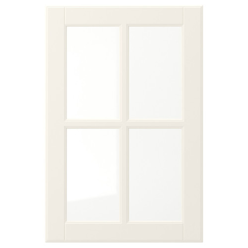 BODBYN Glass door, off-white, 40x60 cm