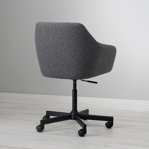 TOSSBERG / MALSKÄR Swivel chair, Gunnared dark grey/black