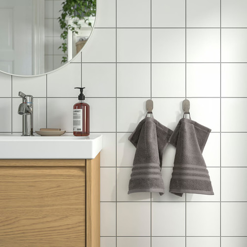 BROKGLIM Washcloth, grey, 30x30 cm