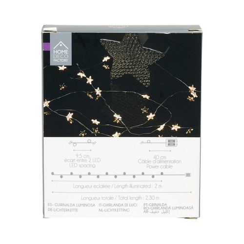 LED String Light Garland, 20 Bulbs