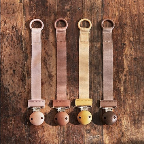 Elodie Details - Pacifier Clip Wood - Gold
