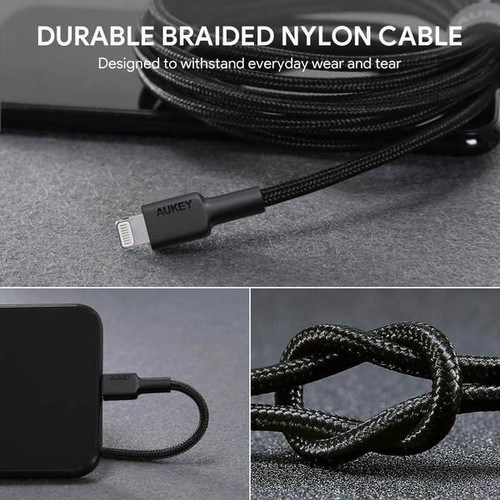 Aukey Lightning Cable CB-AL05, black