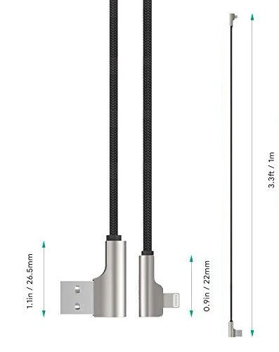 AUKEY CB-AL04 OEM Nylon USB - Lightning C, Black