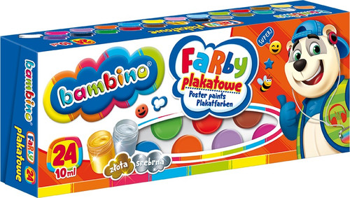 Bambino Poster Paints 24 Colours x 10ml (incl. Silver & Gold)
