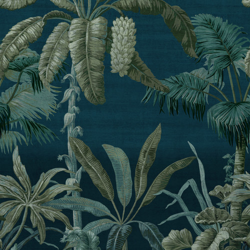 GoodHome Vinyl Wall Mural Wallpaper Tugtu, tropical blue