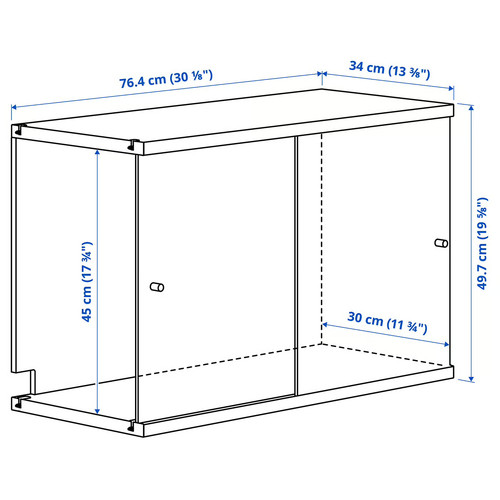 LÅDMAKARE Cabinet with sliding doors, oak effect
