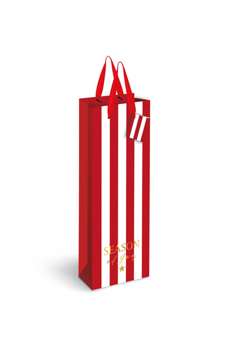 Premium Christmas Gift Bag, Medium/Bottle, 13x36x10 cm, set