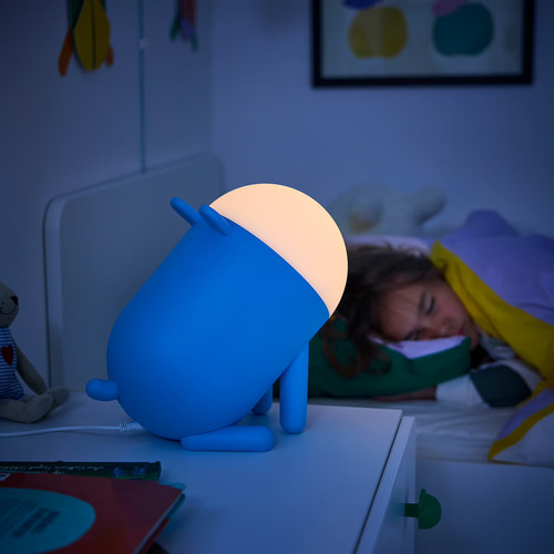 GREJSIMOJS LED table lamp, dimmable/dog blue