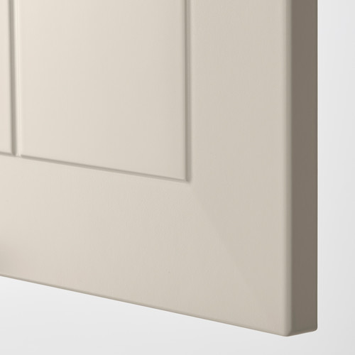 METOD Wall cabinet with shelves, white/Stensund beige, 40x80 cm