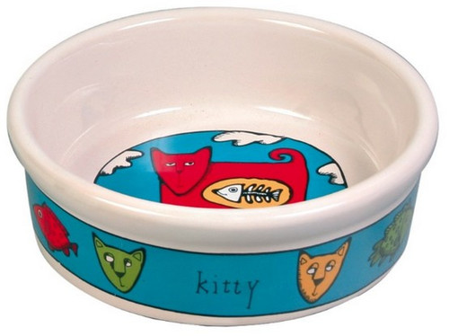 Trixie Cat Ceramic Bowl 200ml, 1pc, assorted designs