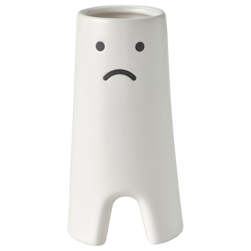 FRÖVÄXT Vase, white, 20 cm