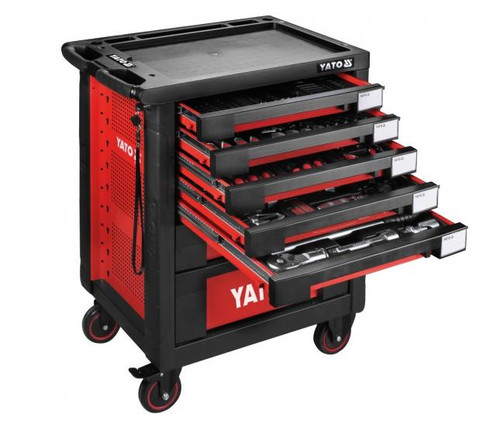 Yato Workshop Trolley Cabinet with 7 Drawers & 165 Tools 55293