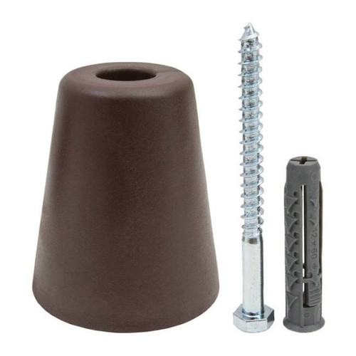 Rubber Door Stopper 70 x 80 mm, brown