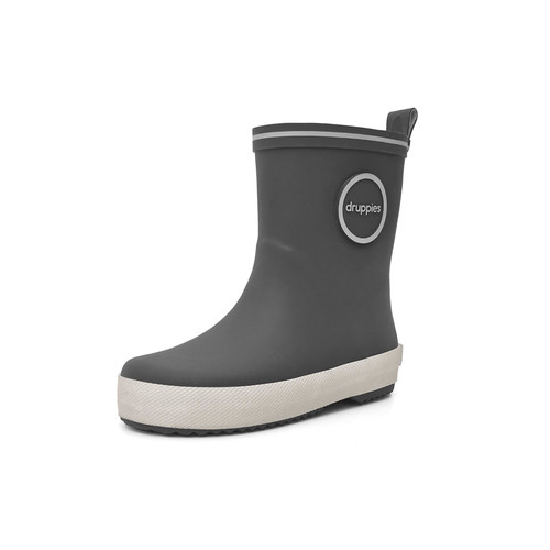 Druppies Rainboots Wellies for Kids Fashion Boot Size 23, dark grey