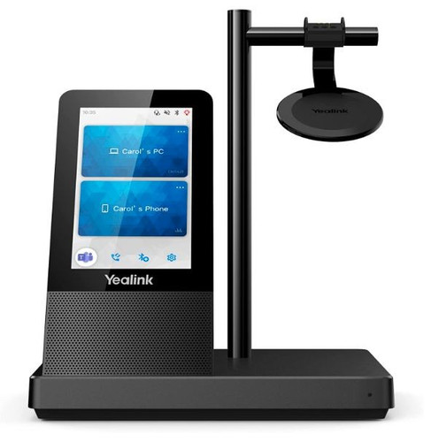 Yealink Wireless Headphones Mono Teams Dect with Charging Stand WH66