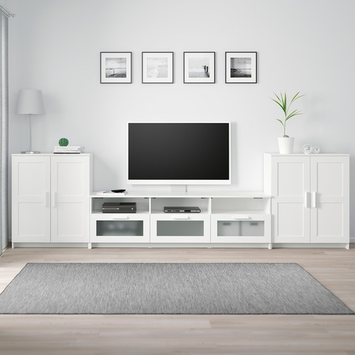 BRIMNES TV storage combination, white, 336x41x95 cm