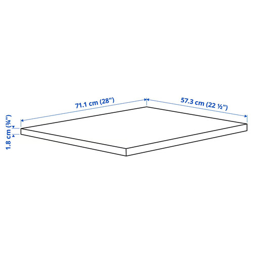 KOMPLEMENT Shelf, dark grey, 75x58 cm