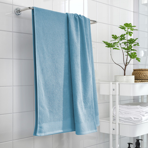 VINARN Bath sheet, blue, 100x150 cm