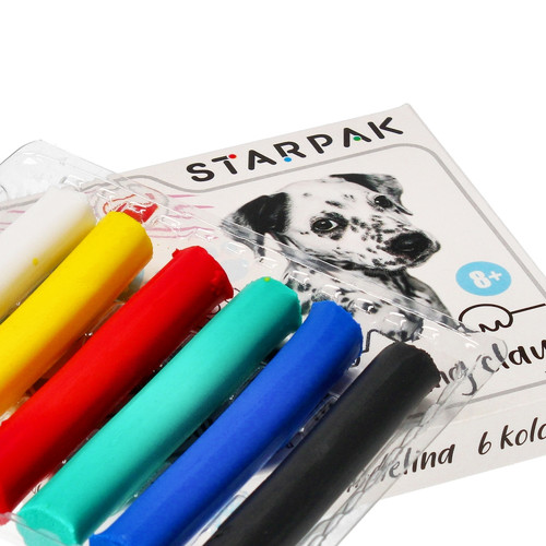 Starpak Modelling Clay 6 Colours Cute Doggy 8+