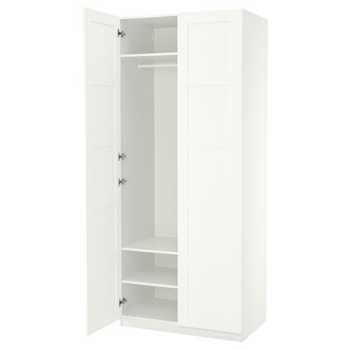 PAX / BERGSBO Wardrobe, white/white, 100x60x236 cm