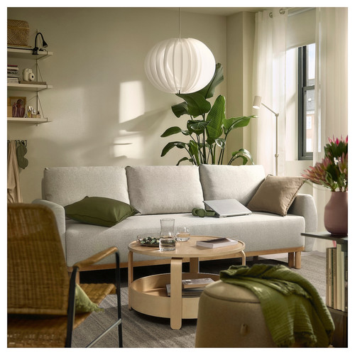 GRUNNARP 3-seat sofa-bed, Gunnared beige