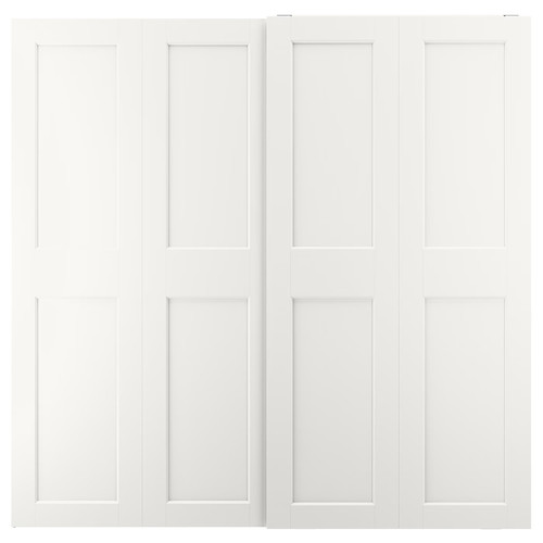GRIMO Pair of sliding doors, white, 200x201 cm
