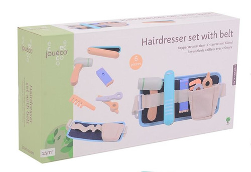 Joueco Wooden Toy Hairdresser Set with Belt 24m+