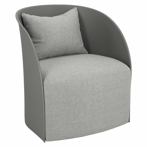 Armchair with Footstool Puri, grey