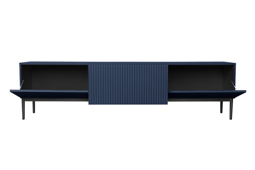 TV Cabinet Nicole 200 cm, dark blue/black legs
