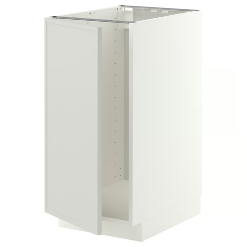 METOD Base cab f sink/waste sorting, white/Aspudden light grey, 40x60 cm