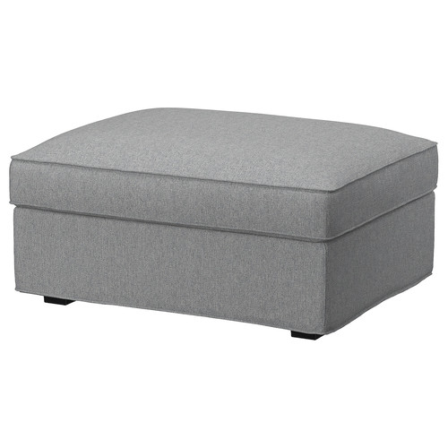 KIVIK Cover for footstool with storage, Tibbleby beige/grey