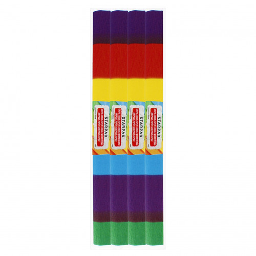 Crepe Paper 50x200cm 10pcs, rainbow