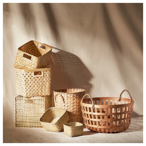VÄXTHUS Basket, poplar/handmade, 30x30x28 cm
