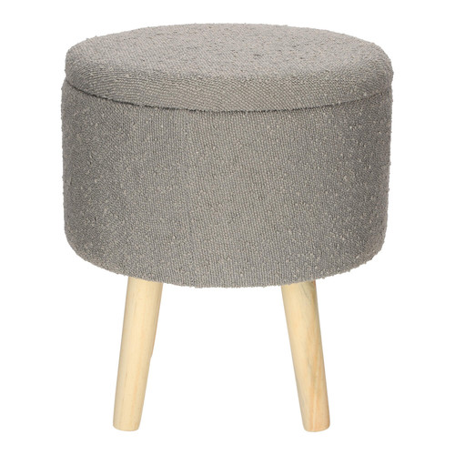 Stool with Storage L Neely, light grey