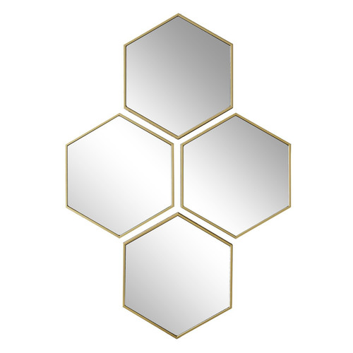 Mirror Diamond Set of 4, gold
