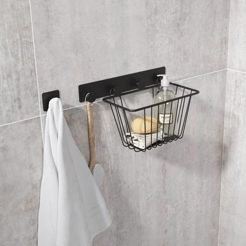 GoodHome Shower Basket Koros, large, black