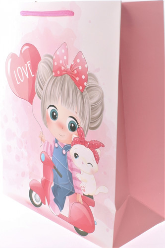 Gift Bag for Children Girl 260x320 12pcs, assorted patterns