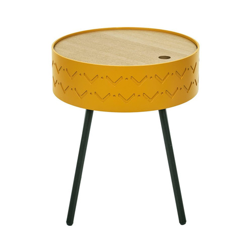 Side Table Bedside Table Eugenie, mustard