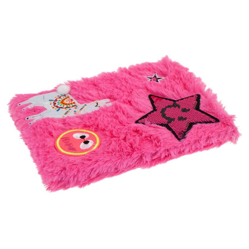 Plush Notebook Llama Pink