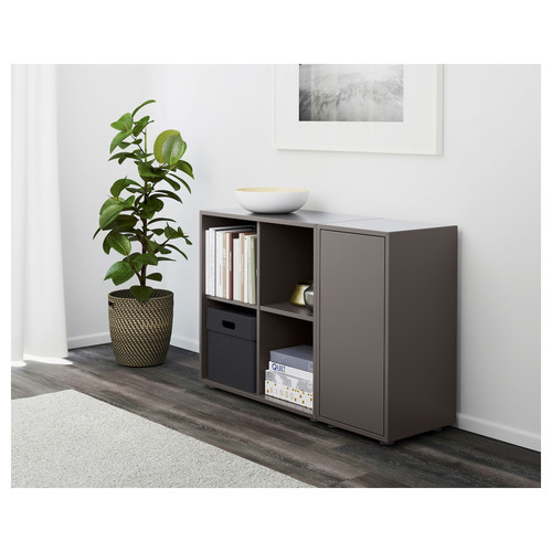 EKET Cabinet combination with feet, dark grey, 105x35x72 cm