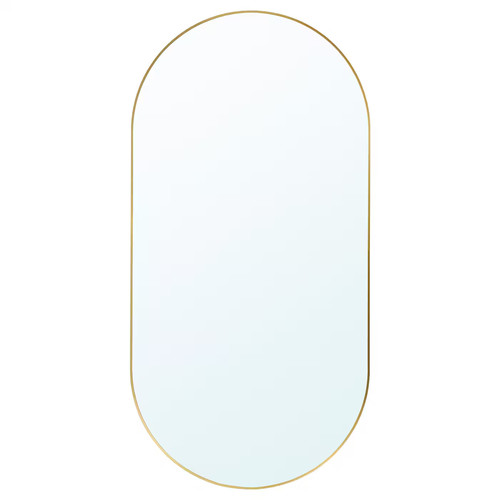 LINDBYN Mirror, gold-colour, 60x120 cm