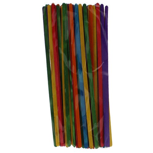 Wooden Sticks Colored 80pcs