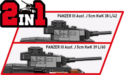 Cobi Blocks Historical Collection WWII Panzer III Ausf. J 590pcs 8+