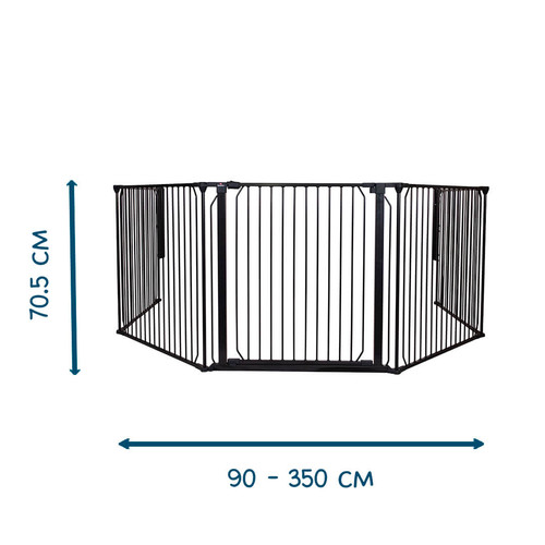 Baby Dan Carl Wide XXX outdoor safety gate, black