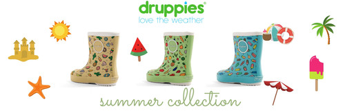 Druppies Rainboots Wellies for Kids Summer Boot Size 21, fresh green