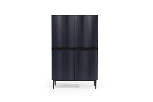 High Cabinet Sideboard Nicole, dark blue, black legs