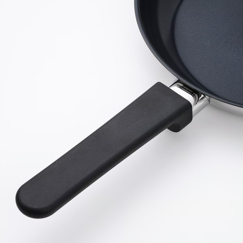 MIDDAGSMAT Frying pan, set of 2, non-stick coating/stainless steel