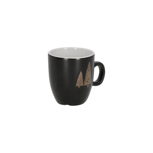 Set of 2 Mugs 150ml Christmas Trees, grey